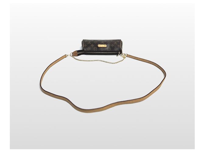 Louis Vuitton Clutch Crossbody Monogram Eva Marrone - vista 6