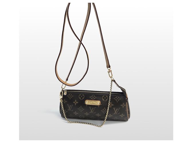 Louis Vuitton Clutch Crossbody Monogram Eva Marrone - vista 7
