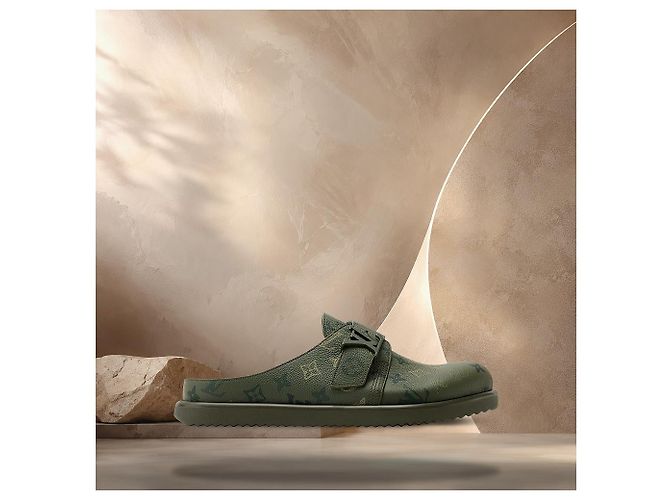 Eva Louis Vuitton Mule Easy Khaki Green Marrone - vista 3