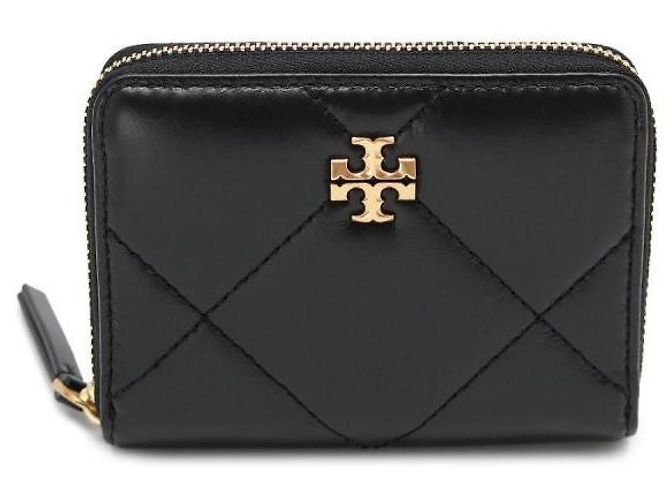 Tory Burch Portafoglio piccolo con zip Kira Diamond Quilt Nero - vista 3