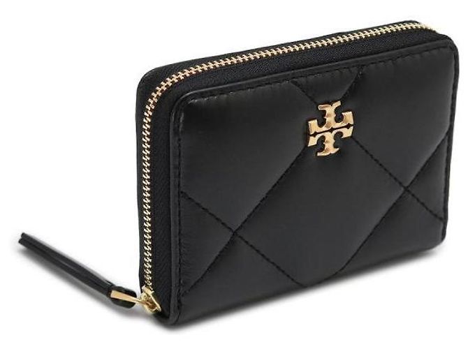Tory Burch Portafoglio piccolo con zip Kira Diamond Quilt Nero - vista 4