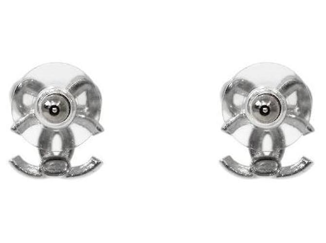 Chanel Orecchini Cubic Ribbon CC Argento - vista 3