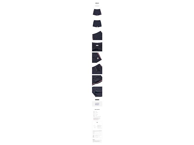Moncler Pantaloncini da bagno con patch logo da uomo Nero - vista 11
