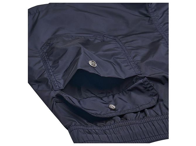Moncler Pantaloncini da bagno con patch logo da uomo Nero - vista 8