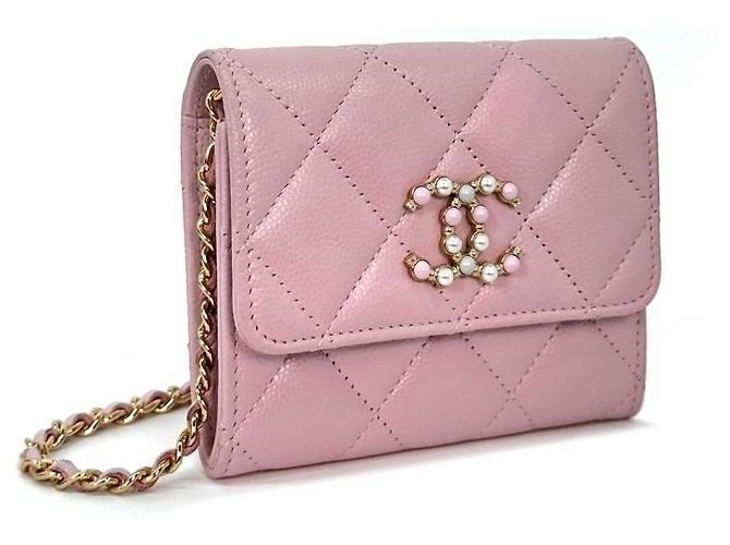 Chanel Kleingeldbeutel Pearl Caviar Rot - Ansicht 3