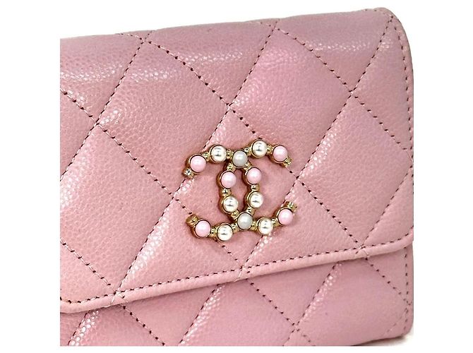 Chanel Kleingeldbeutel Pearl Caviar Rot - Ansicht 6