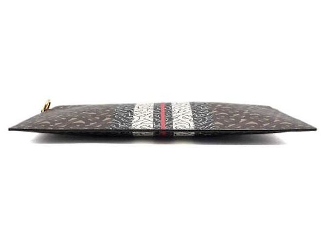 Burberry Pochette e clutch in tela monogrammata a righe Nero - vista 6