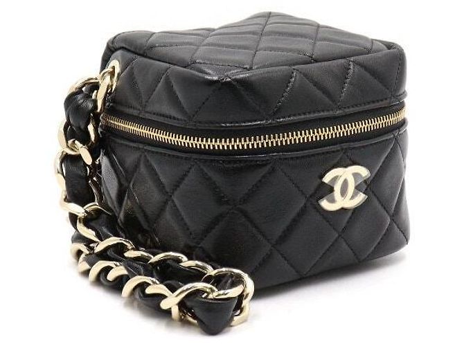 Chanel Clutch con tracolla a catena CC Oro e Nero - vista 4