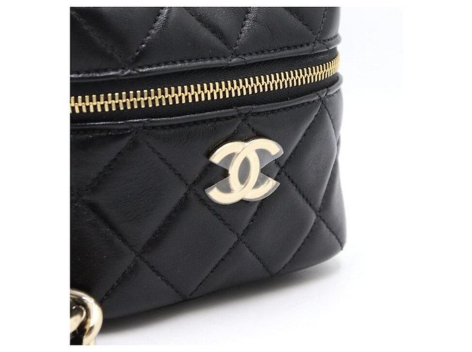 Chanel Clutch con tracolla a catena CC Oro e Nero - vista 5