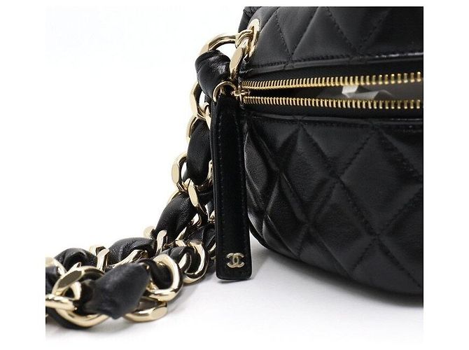 Chanel Clutch con tracolla a catena CC Oro e Nero - vista 6