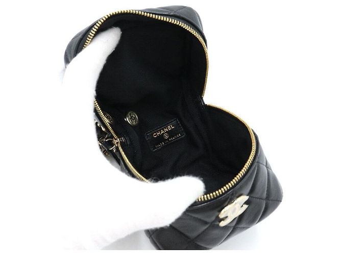 Chanel Clutch con tracolla a catena CC Oro e Nero - vista 7