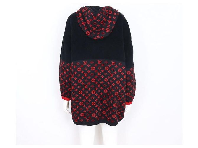 Louis Vuitton Oversized Strickjacke mit Monogramm aus Wolle für Damen - Saison Schwarz - Ansicht 3