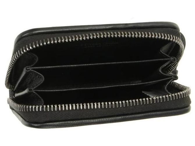 Bottega Veneta Tarjetero con cremallera Intrecciato Negro - vista 4