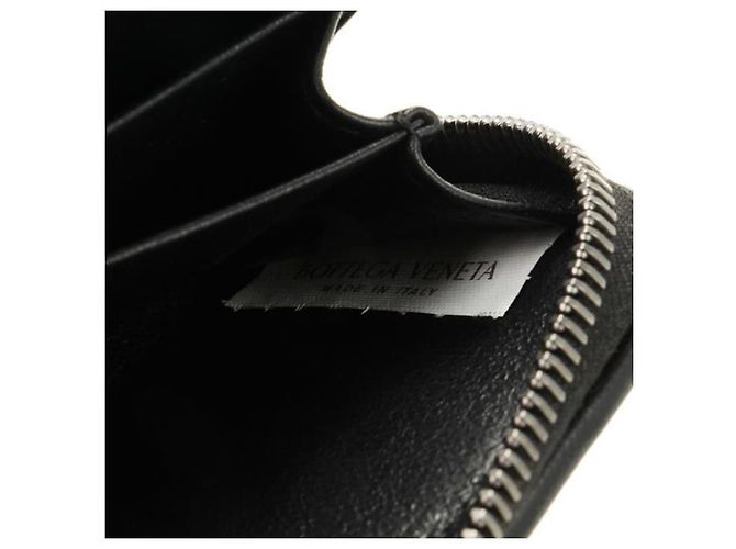 Bottega Veneta Tarjetero con cremallera Intrecciato Negro - vista 6