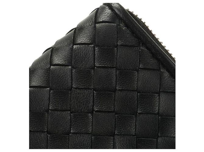 Bottega Veneta Tarjetero con cremallera Intrecciato Negro - vista 7