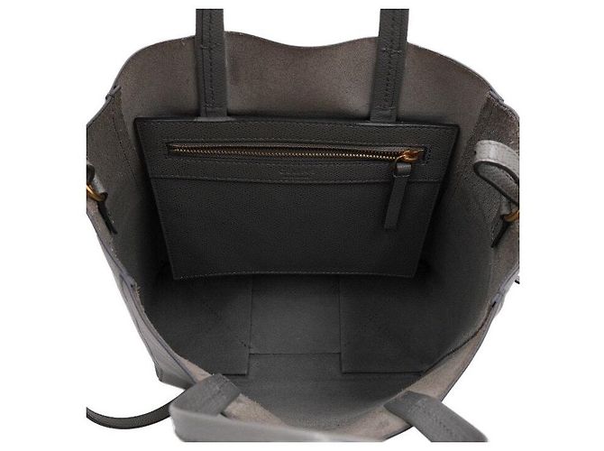Céline Vintage Vertikaler Cabas Tote Bag und Schultertasche Braun - Ansicht 5