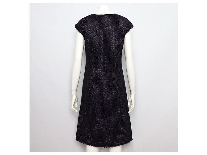 Chanel Vestido sin mangas de tweed Season Púrpura - vista 4