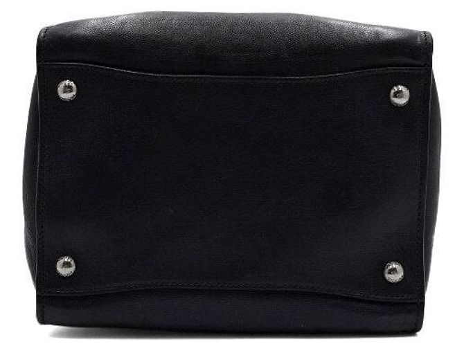 Prada Tote e borsa a tracolla in vitello laccato nero - vista 6