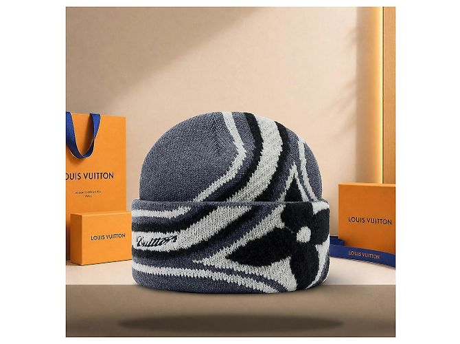Louis Vuitton Graphic Flower Beanie Schwarz - Ansicht 2