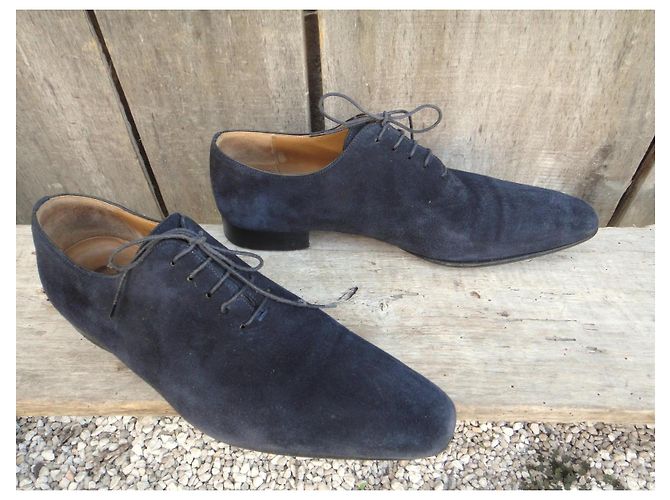 Autre Marque Scarpe Oxford Carvil in Camoscio Blu Navy Blu scuro - vista 4
