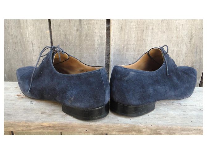 Autre Marque Scarpe Oxford Carvil in Camoscio Blu Navy Blu scuro - vista 6