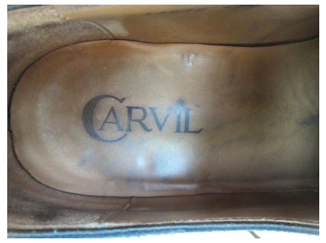 Autre Marque Scarpe Oxford Carvil in Camoscio Blu Navy Blu scuro - vista 7