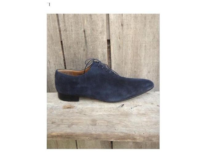 Autre Marque Scarpe Oxford Carvil in Camoscio Blu Navy Blu scuro - vista 8