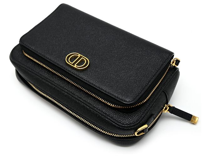 Borsa a Spalla Caro Double Christian Dior Nero - vista 3