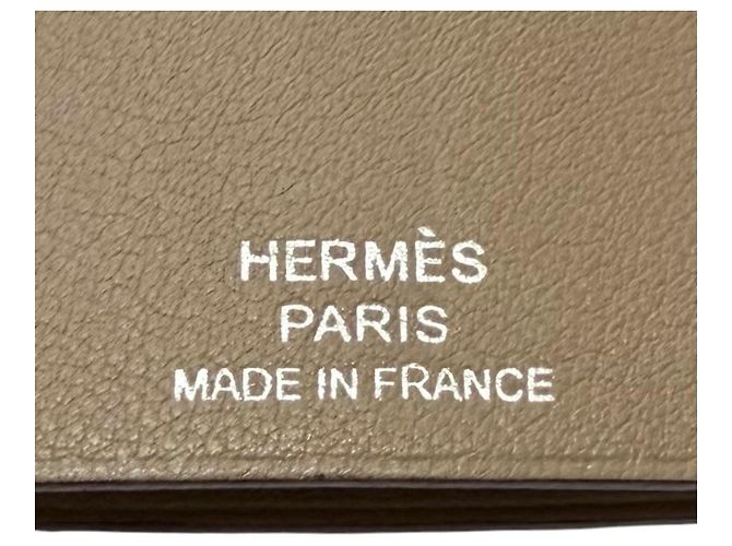 Hermès Collar Clochette de cuero grande Hermes Gris pardo - vista 6