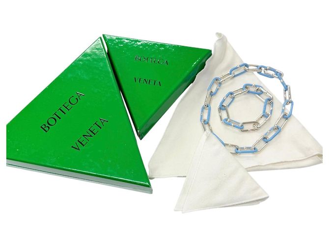 Set di bracciali con charm Bottega Veneta Argento Blu chiaro - vista 2