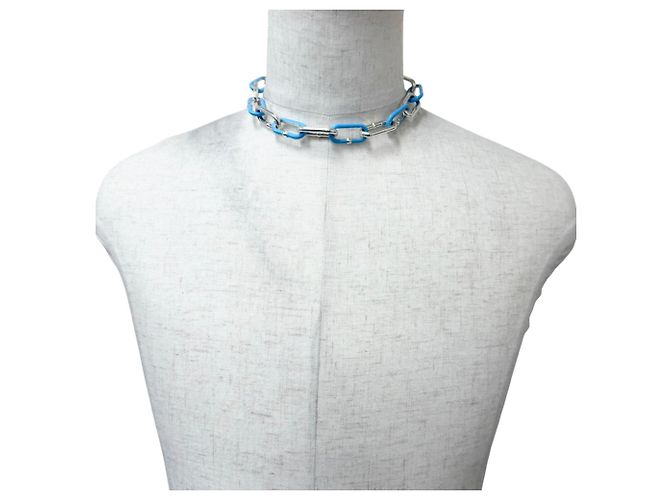 Set di bracciali con charm Bottega Veneta Argento Blu chiaro - vista 3