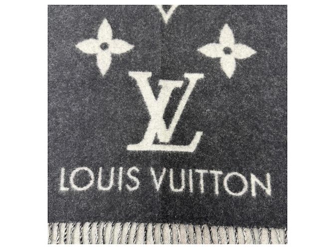 Stola in cashmere Louis Vuitton Marrone Nero - vista 6