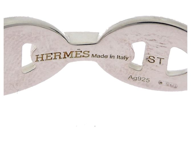 Hermès Bracciale Chaine d'Ancre Enchainee in argento sterling Hermes - vista 4