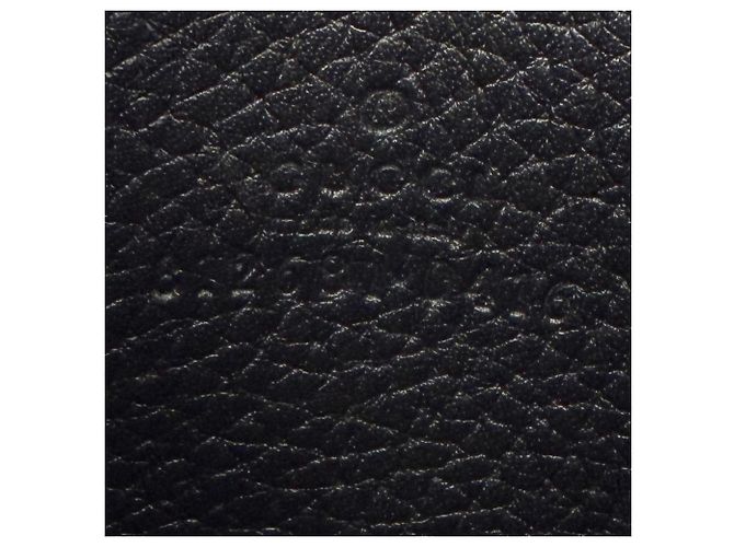 Gucci Black Grain Leather Maxi GG Card Case - view 7
