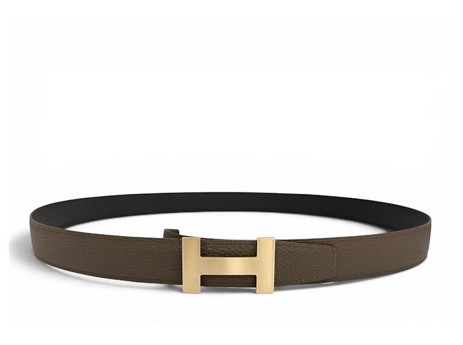 Hermès Hermes Constance Reversible Belt Black Khaki - view 2
