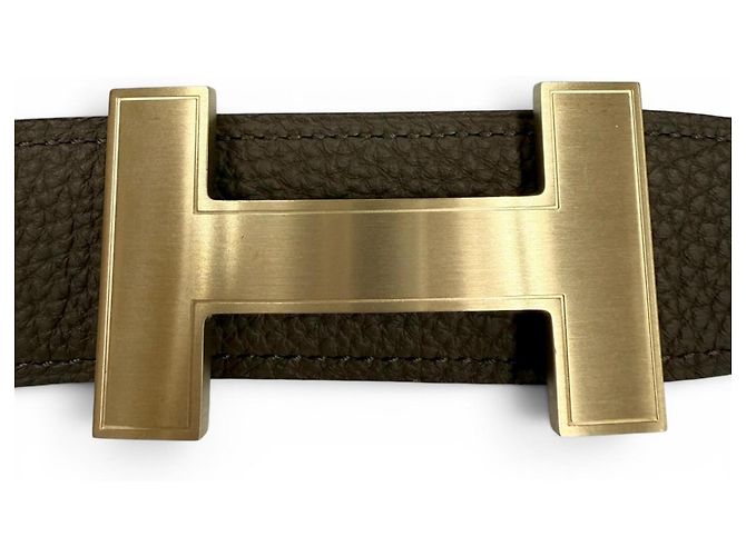 Hermès Hermes Constance Reversible Belt Black Khaki - view 4