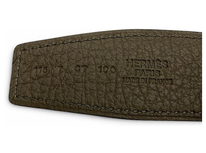 Hermès Hermes Constance Reversible Belt Black Khaki - view 9