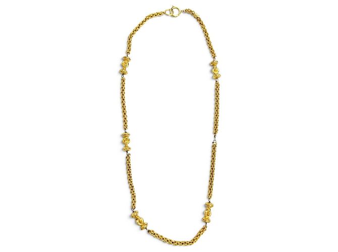 Collana a catena lunga Chanel Vintage GP Coco Mark D'oro - vista 4