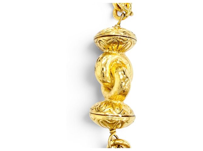 Collana a catena lunga Chanel Vintage GP Coco Mark D'oro - vista 5