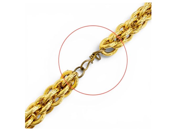 Collana a catena lunga Chanel Vintage GP Coco Mark D'oro - vista 9