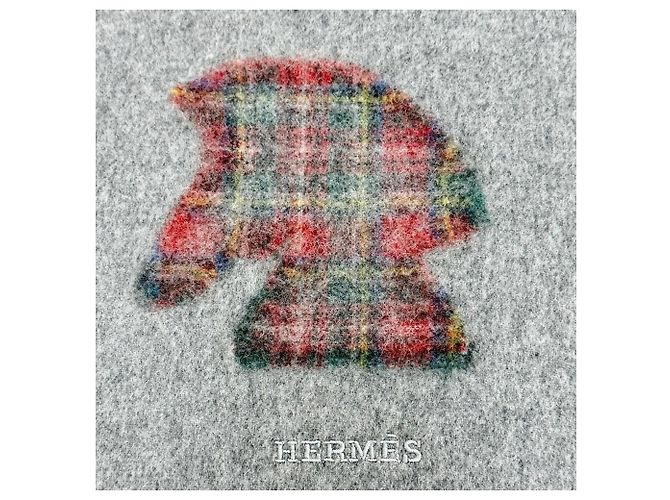 Stola in cashmere e lana Highlands di Hermès Marrone - vista 7