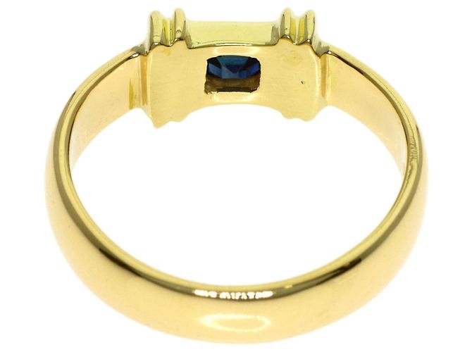 Anello stacking Tiffany & Co. in oro giallo 18K con zaffiri - vista 4