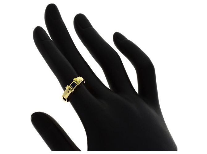 Anello stacking Tiffany & Co. in oro giallo 18K con zaffiri - vista 6