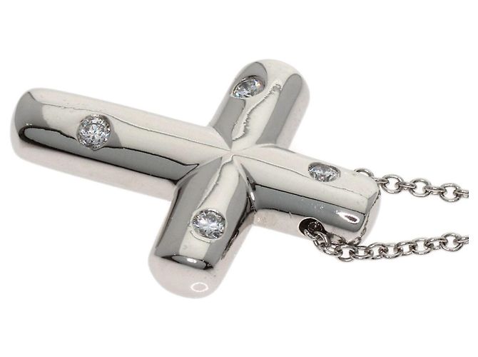 Collana Dots Cross in Diamante Tiffany & Co. - vista 6