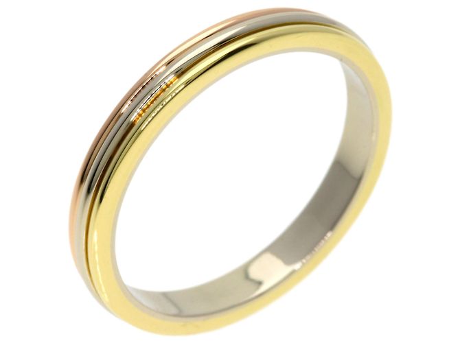 Anello a fascia in oro 18K tricolore Cartier - vista 2