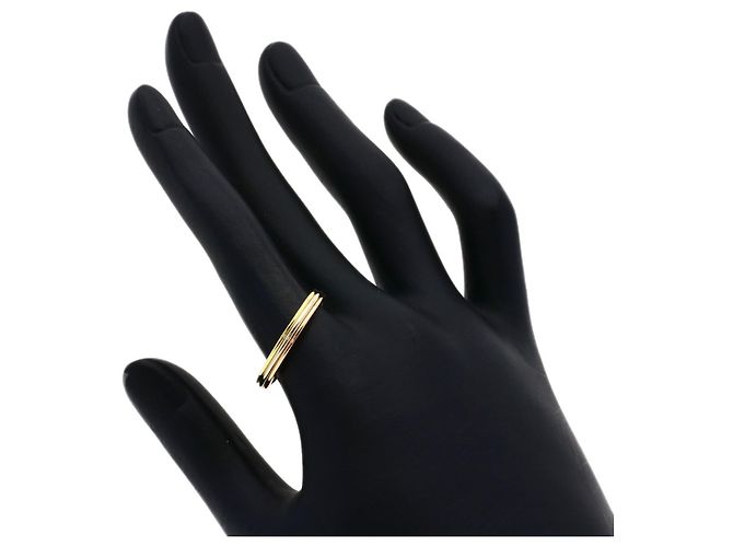 Anello a fascia in oro 18K tricolore Cartier - vista 5