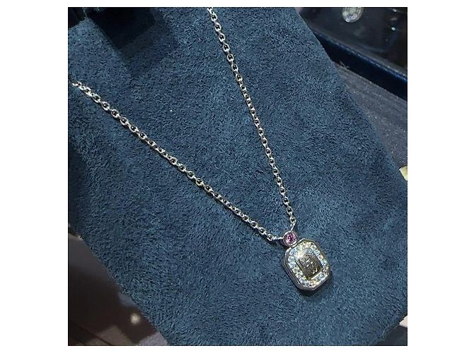 Collana Harry Winston con diamanti Rosa Bianco - vista 4