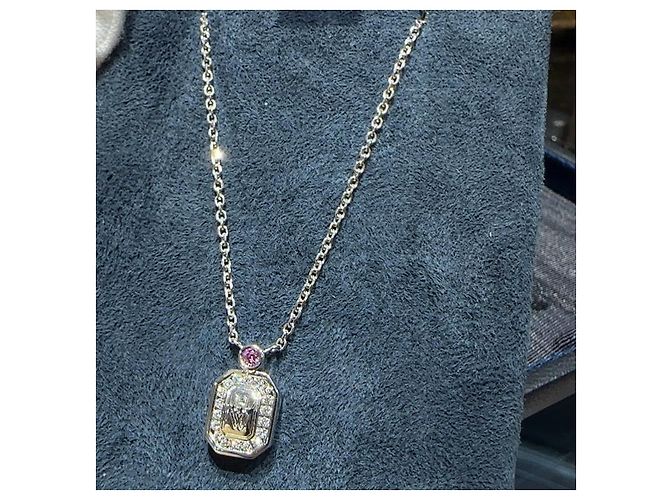 Collana Harry Winston con diamanti Rosa Bianco - vista 5