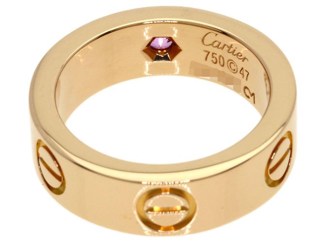 Cartier Love Ring aus 18K Roségold mit Saphir - Ansicht 4