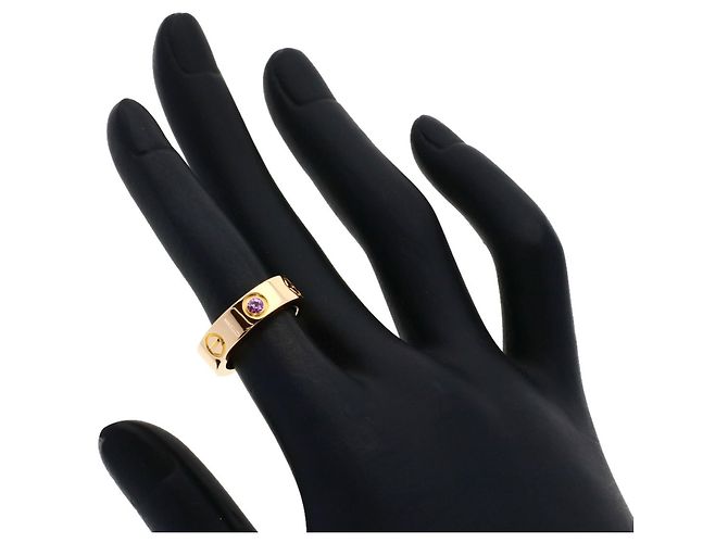 Cartier Love Ring aus 18K Roségold mit Saphir - Ansicht 5